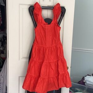 Mayoral Bright Red Casual Kids Dress